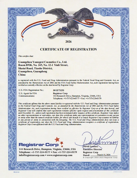 FDA Cosmetic Facility Registration and Product Listing